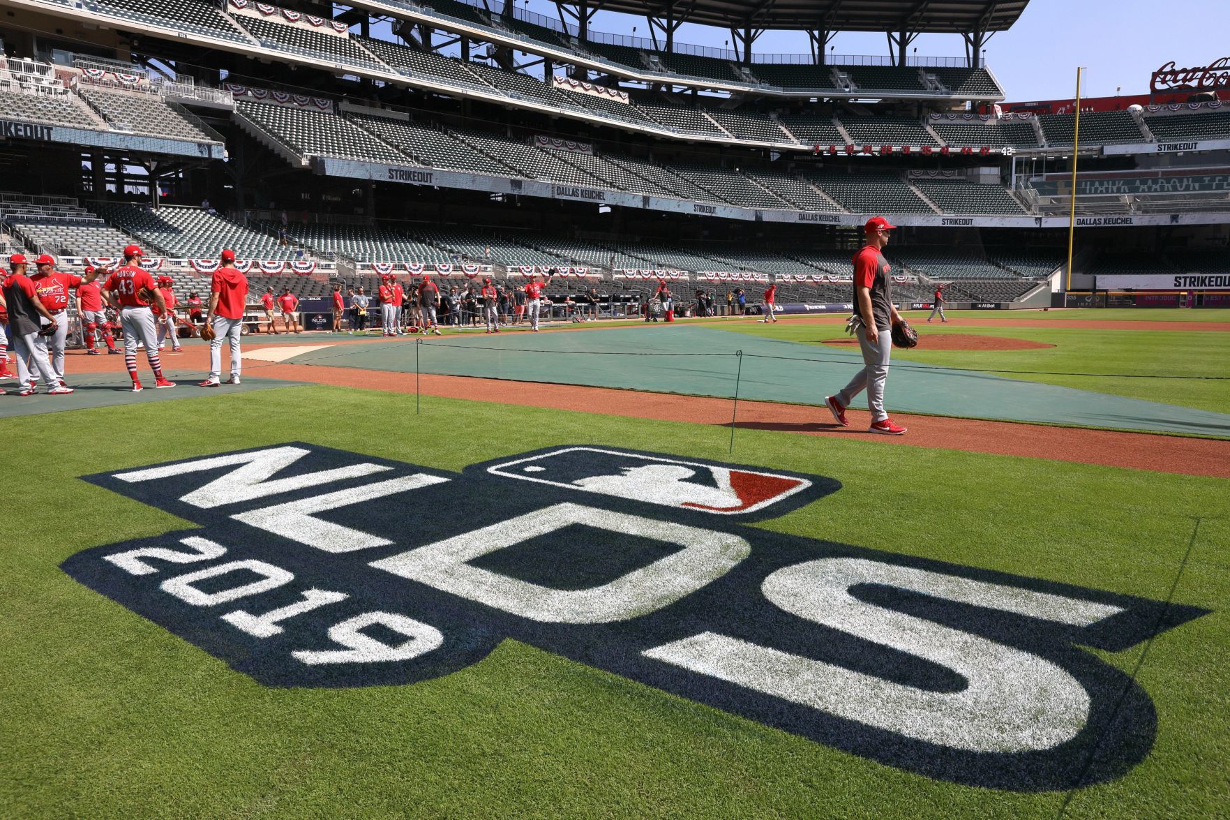 St. Louis Cardinals practice before Game 1 of NLDS in Atlanta